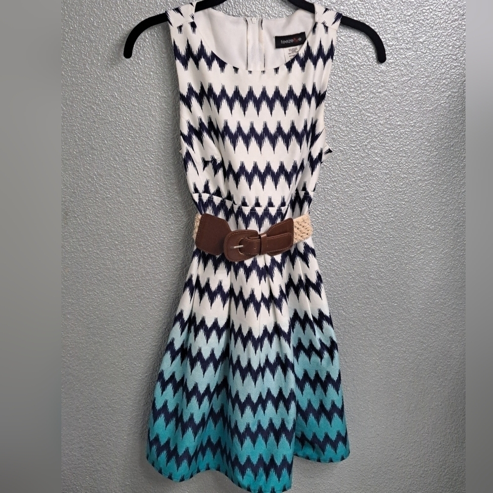 Teeze Me Juniors Ombre Sleeveless Mini Dress   Size 3
